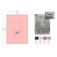 Stitch fleece plaid + kussen roze 100 x 150 cm - 40 x 40 cm - polyester