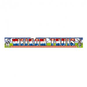 Welkom thuis banner XL - 5 x 10 meter - Hollands thema - gevelvlag
