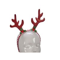 Krist+ kerst diadeem/haarband rendier gewei 24 cm - Verkleedattributen - thumbnail