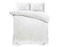 Sleeptime Velvet Uni Dekbedovertrek Wit 240 x 220 cm