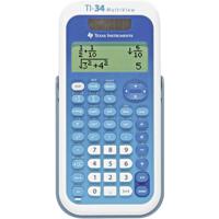 Texas Instruments TI-34 MULTIVIEW Schoolrekenmachine Wit, Blauw Aantal displayposities: 16 werkt op zonne-energie, werkt op batterijen (b x h x d) 80 x 19 x - thumbnail