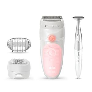 Braun Silk-épil 5 5-820 Epilator Voor Vrouwen Voor Zachte Ontharing, Wit/Roze