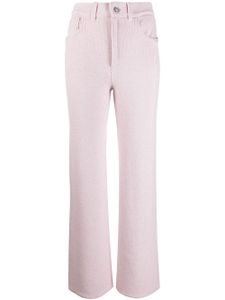 Barrie pantalon texturé à taille haute - Rose