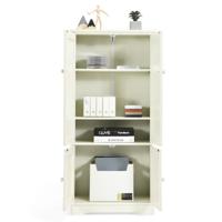 Accent Opbergkast Staande Kast met 2 Binnenste Verstelbare Plank Keukenkast Dressoir Vloerkast 58,5 x 31,5 x 123cm Beige