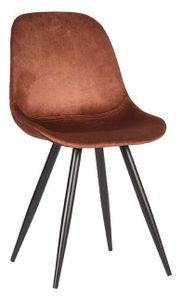 LABEL51 Eetkamerstoel 'Capri', Fluweel, kleur Roest