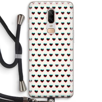 Hartjes: OnePlus 6 Transparant Hoesje met koord