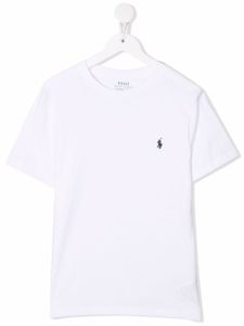 POLO RALPH LAUREN KIDS t-shirt à motif Polo Pony brodé - Blanc