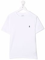 POLO RALPH LAUREN KIDS t-shirt à motif Polo Pony brodé - Blanc