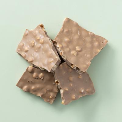 Chocolade hazelnoot breekplaat karamel brokken 400 gram