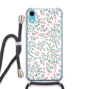 Sierlijke bloemen: iPhone XR Transparant Hoesje met koord