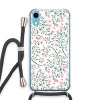 Sierlijke bloemen: iPhone XR Transparant Hoesje met koord