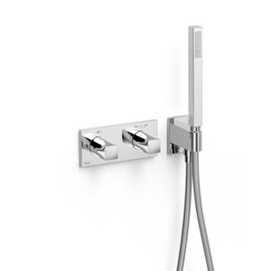 Douchekraan Tres B-System | Inbouw | Thermostaatkraan | Excl.Inbouwdeel | 2-weg | Rechthoek | Chroom