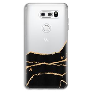 Gouden marmer: LG V30 Transparant Hoesje