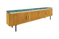 TV-meubel VENEZIANO 160cm mangohout en marmeren bovenplaat - 44534
