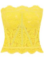 Dolce & Gabbana haut sans bretelles en dentelle - Jaune