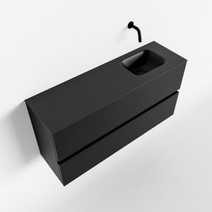 Toiletmeubel Mondiaz Ada | 100 cm | Meubelkleur Urban | Lex wastafel Urban Rechts | Zonder kraangat
