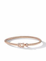 David Yurman bracelet Buckle Cablespira en or rose 18ct pavé de diamants (3,5 mm)