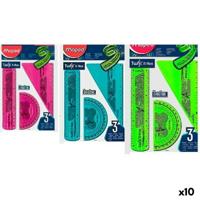 Set meetlatten Maped Twist'n Flex Original 3 Onderdelen 10 Stuks