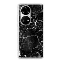 Zwart Marmer 2: Huawei P50 Pro Transparant Hoesje