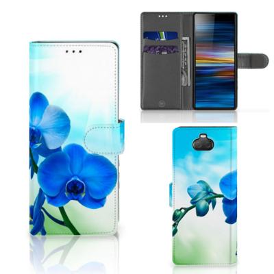 Sony Xperia 10 Hoesje Orchidee Blauw - Cadeau voor je Moeder