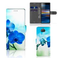 Sony Xperia 10 Hoesje Orchidee Blauw - Cadeau voor je Moeder