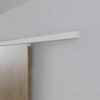 Xperta set 6m rail - Wit - wand z. vloerpl. - Dubbele deur - Deurdikte 50-55mm - inbouw auto fix