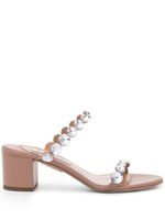 Aquazzura sandales Maxi Tequilla 50 mm à ornements en cristal - Rose