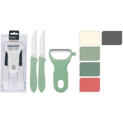 Schilmesjes Set ? 3-delig ? Creme ? RVS ? Dunschillers ? Keukengerei Schilmesjes Set ? 3-delig ? Creme ? RVS ? Dunschillers ? Keukengerei