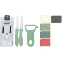 Schilmesjes Set ? 3-delig ? Creme ? RVS ? Dunschillers ? Keukengerei