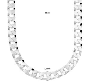 TFT Zilveren Ketting Gourmet 7,5 mm x 50 cm