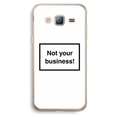 Not your business: Samsung Galaxy J3 (2016) Transparant Hoesje