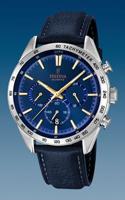Horlogeband Festina F16844 Leder Blauw