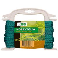 Hobby touw/draad - 4 mm x 20 meter - groen - bindtouw