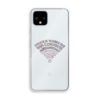 Home Is Where The Wifi Is: Pixel 4 Transparant Hoesje