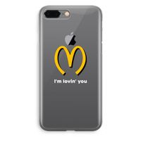 I'm lovin' you: iPhone 8 Plus Transparant Hoesje