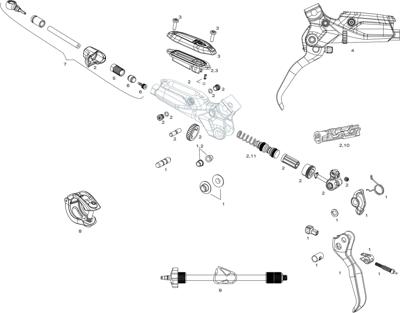 SRAM schijfrem "g2 rsc" disc brake g2 rsc fr.950mm