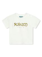 Kenzo Kids t-shirt en coton à logo imprimé - Tons neutres - thumbnail