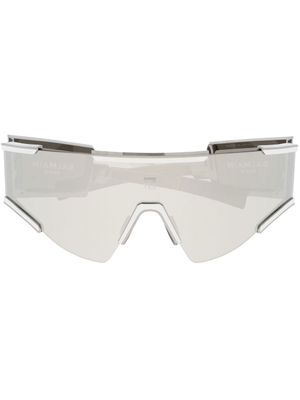 Balmain Eyewear lunettes de soleil à monture géométrique - Argent