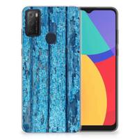 Alcatel 1S (2021) | Bumper Hoesje | Wood Blue Alcatel 1S (2021) | Bumper Hoesje | Wood Blue