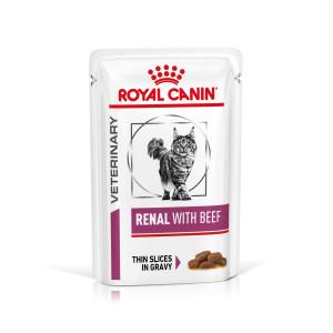 Royal Canin Veterinary Renal met rund natvoer kat 4 dozen (48 x 85 g)