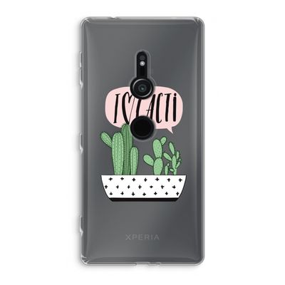 I love cacti: Sony Xperia XZ2 Transparant Hoesje