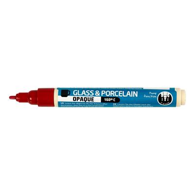 Creativ Company Glas- en porseleinstift dekkend - donkerrood
