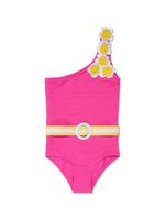 Nessi Byrd Kids maillot de bain asymétrique à effet froissé - Rose - thumbnail