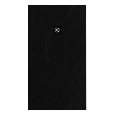Douchebak Sanitop Just Creating Relievo Crag 100x180 cm Mat Zwart