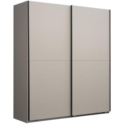 Leen Bakker - Schuifdeurkast Dex - Kiezel - 198x180x64 Cm - Spaanplaat - Grijs#Taupe