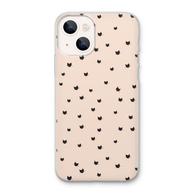 Kleine kattenkopjes: iPhone 13 Transparant Hoesje