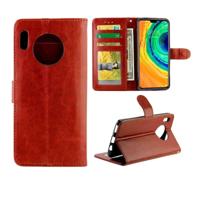 Voor Huawei mate 30 Crazy Horse textuur horizontale Flip lederen draagtas met houder & kaartsleuven & portemonnee & fotolijstjes (bruin)