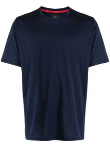 Kiton t-shirt à logo brodé - Bleu