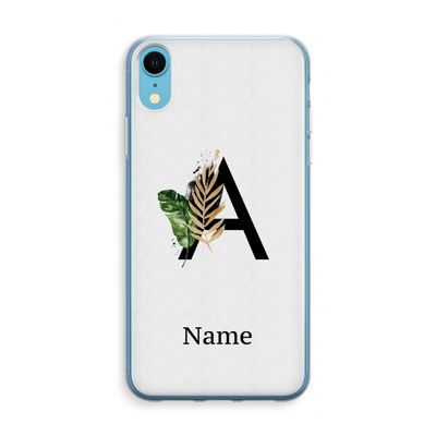 Charcoal Flora: iPhone XR Transparant Hoesje
