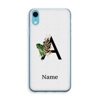Charcoal Flora: iPhone XR Transparant Hoesje